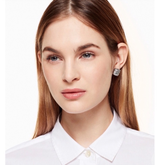 KATE SPADE • Silver Glitter & Glee Earrings - Picture 2 of 5